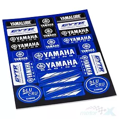 Zestaw naklejek 210x297mm Yamaha Racing, arkusz