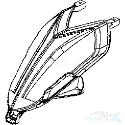 Osłona przednia główna ATV ciemny szary J3P Kymco Maxxer 300
