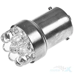 Żarówka kierunkowskazu LED, BA15S 12V 9xLED, biała