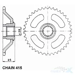 Zębatka tylna Malaguti Fifty Evolution  BER5123-37