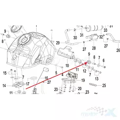 Tuleja gumowa mocowania zbiornika paliwa Keeway RKF 125 50242L430000