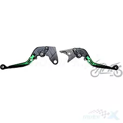 Dźwignia hamulca i sprzęgła gięta zielona Kawasaki Z750