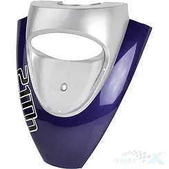 Osłona przednia górna granatowo srebrna pojedyncza lampa Baotian BT49QT-7 / Motobi Żbik / Zipp Triad 1