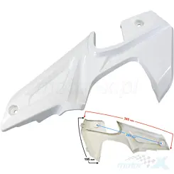 Osłona tylna dolna prawa biała Barton X-Trail 125 / Romet XDV 125