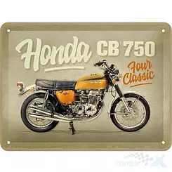 Tablica, plakat 15x20 cm, tłoczona blacha, honda mc cb750 four 26270