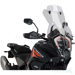 Deflektor szyby czołowej, lekko przyciemniony, do szyb 3-5mm, regulacja kąta, Puig 20763H, Aprilia / BMW / KTM, uniwersalny