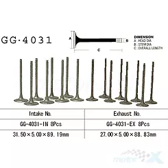 Zawór wydechowy Vesrah GG-4031-EX