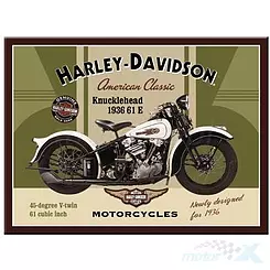 Magnes 6x8cm Harley-Davidson Knucklehead Nostalgic Art 14224