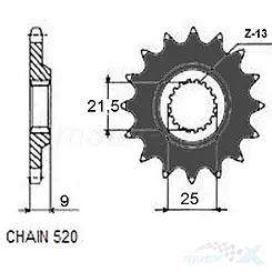 Zębatka przednia Sunstar SUNF378-14