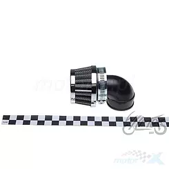 Filtr powietrza stożkowy 35mm 90° mały niski chrom