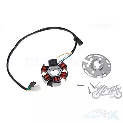 Stator iskrownik, stojan alternatora, 6 cewek, 2 piny męskie, 5 przewodów Derbi Senda (od 2006)
