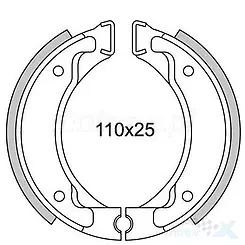 Szczęki hamulcowe 110x25mm T22 RMS