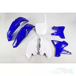 Zestaw osłon nadwozia biało-niebieski UFO Plast Yamaha YZ 125 / YZ 250 02-14