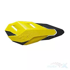 Osłony dłoni uniwersalne, handbary, żółto czarne, 2 rodzaje mocowań do kierownicy i manetek, Racetech HP3 HP3ENDGINR0