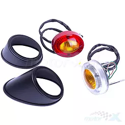 Lampa przednia+tylna do wózka bocznego R400