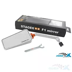 Lusterko Stage6 F1 Style M8, lewe, aluminium