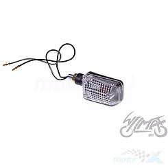 Kierunkowskaz M8 mini czarny krótki biały klosz