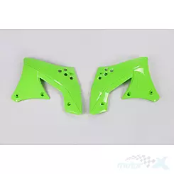 Osłony chłodnicy zielone UFO Plast Kawasaki KXF 250 09-12