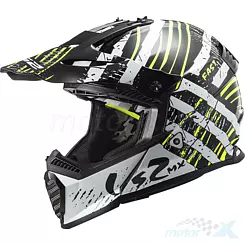 Kask offroad LS2 MX437 Fast Evo Verve Black White