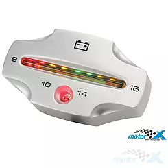 Woltomierz Koso LED, 8-16V, srebrny