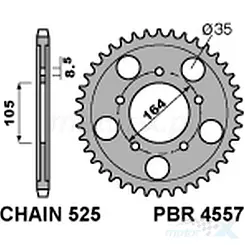 Zębatka tylna PBR 455748C45