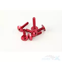 Śruby montażowe M6x30mm, imbus, 6 sztuk, czerwone, Vicma