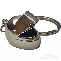 Brelok kask motocyklowy srebrny