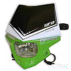 Lampa uniwersalna przednia, zielono czarna, homologowana, UFO Plast BICOLOR STEALTH  PF01715W026