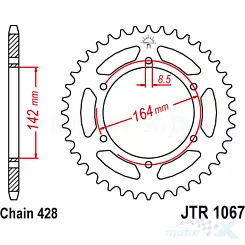 Zębatka tylna JT Sprockets JTR1067.52