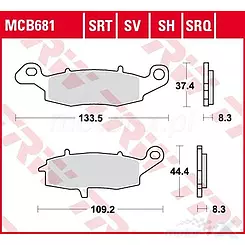 Klocki hamulcowe Sinter Road/Track KH231 TRW Lucas  MCB681SRT