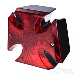 Lampa tylna z podświetleniem tablicy, krzyż, chrom, WM Motor 6039
