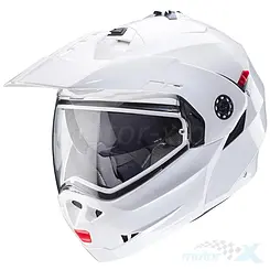 Kask motocyklowy szczękowy, biały (połysk), Caberg Tourmax X
