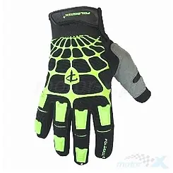 Rękawice motocyklowe cross, czarno-żółte fluo, Polednik WEB MX