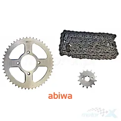 Zestaw napędowy, łańcuch 428 114 ogniw, zębatki 14/47 zębów, Abiwa 4414, do motoroweru, motocykla