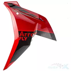Osłona przednia boczna lewa czarno czerwona Romet Arrow Fly / Barton FR