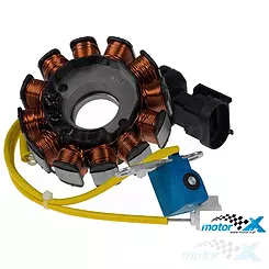 Stator iskrownik, stojan alternatora, 12 cewek, OEM Derbi, Aprilia / Derbi / Gilera / Piaggio / Vespa 125-200 4T