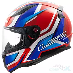 Kask integralny LS2 FF353 Rapid II Flitz Połysk Biały-Niebieski-Czerwony
