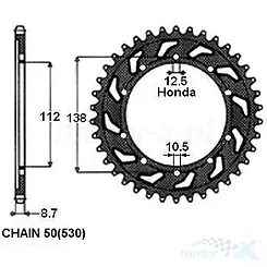 SUNSTAR Zębatka tylna STALOWA  SUNR1-5485-39