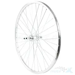 Felga tylna, koło rowerowe tylne 26", srebrna, AG motors, piasta MTB 3/8×135×180 GL-B40R, szprychy ocynk