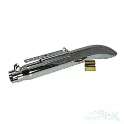 Tłumik końcowy, chrom, 50cm, przelotowy, WM Motor LH-528, Chopper / Cruiser