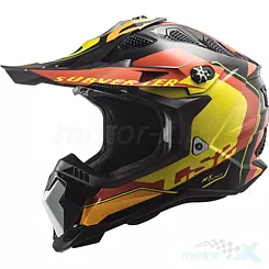 Kask offroad LS2 MX700 Subverter Evo Arched Black Yellow Red