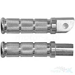 Podnóżki pasażera TNT Alu, zestaw, srebrne, Aprilia RS 50 99-05 / CPI SMX 50