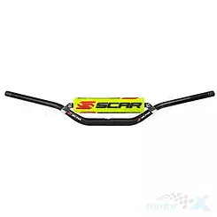 Kierownica czarna z poprzeczką i seledynową gąbką, FATBAR 28.6mm, Scar Racing MCGRATH/SHORT S9272Y