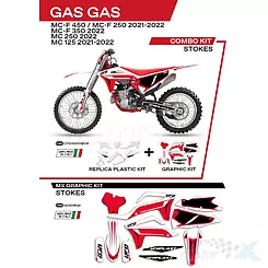 Zestaw osłon nadwozia biały UFO Plast Gas Gas MC / MC-F