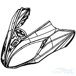 Osłona przednia górna J8P Kymco Xciting 400