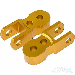 Przedłużki amortyzatora 10mm, złote, komplet 2 sztuki