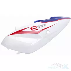 Osłona tylna górna lewa biało niebieska Romet 747 ECO (2013)