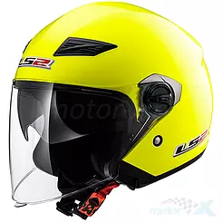Kask otwarty LS2 OF569 Track Solid Hi-Vis Yellow