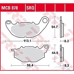 Klocki hamulcowe Sinter Track KH663 TRW Lucas MCB878TRQ