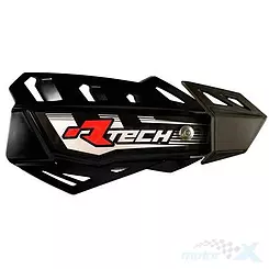 Osłony dłoni uniwersalne, handbary, czarne, 2 rodzaje mocowań do kierownicy i manetek, Racetech FLX CROSS/ENDURO KITPMFLNR00